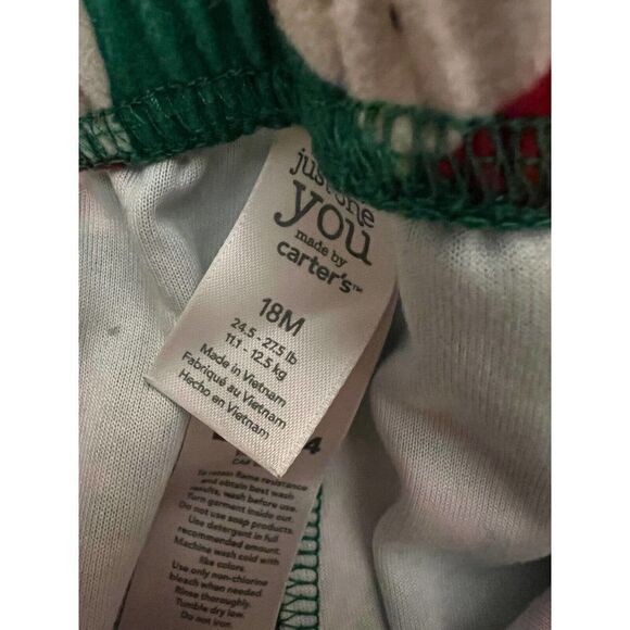 Just One You Christmas Santa Pajama Set 2 piece Baby 18m - Picture 6 of 7